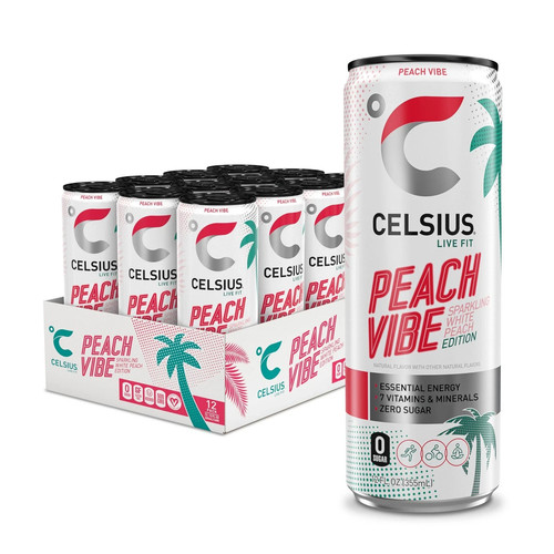 Celsius peach vibe sparkling - celsius,